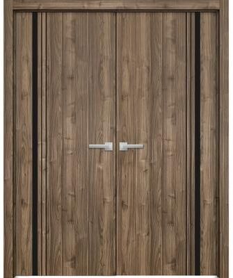SARTODOORS Planum 0011 Walnut Wood Interior Double Doors