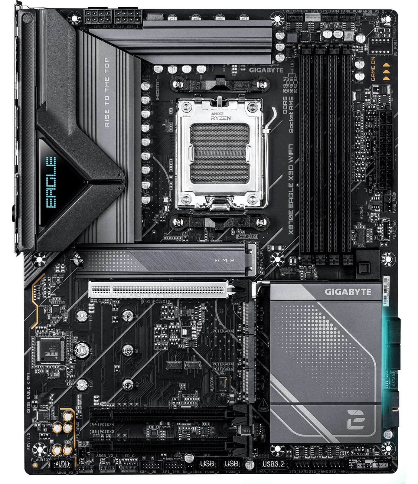 Gigabyte X870E EAGLE X3D WiFi 7 moederbord zwart