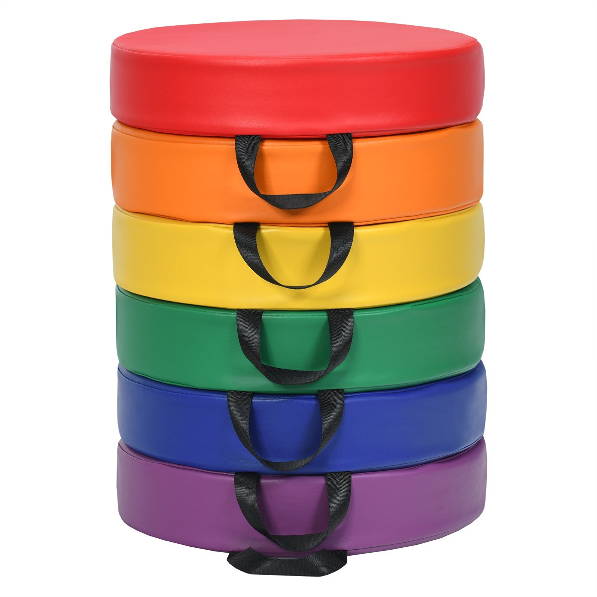 Set van 6 ronde zitkussens voor kinderen van Costway