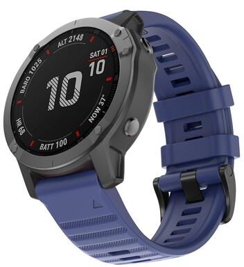 Everyday Crate Garmin Fenix 6 22mm Silicone Watch Band Soft Replacement Watch Strap blue