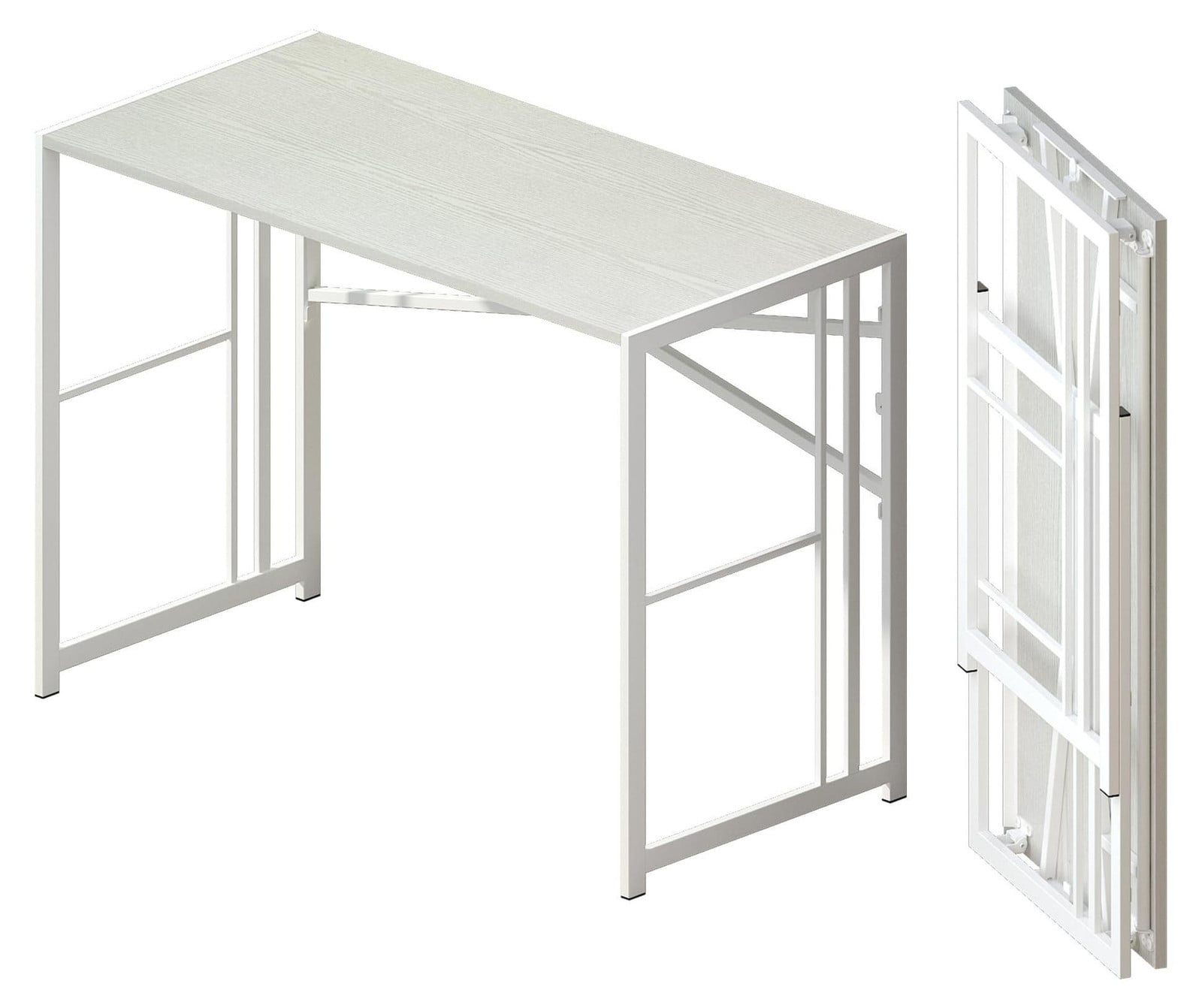 Wit bureau met inklapbaar blad voor home office en professionals