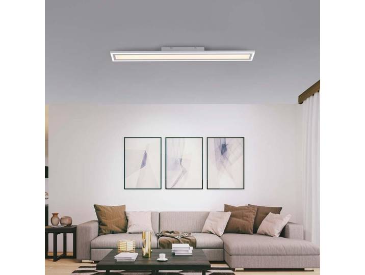 Plafonnier LED\, panneau\, intensité lumineuse variable\, télécommande\, L 100 cm