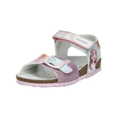 Riemchensandalette GEOX "Geox Sandalen Lederimitat", Mädchen, Gr. 38, pink, Lederimitat, Schuhe