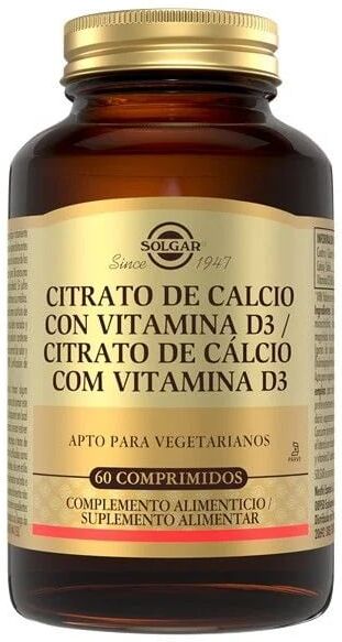 Solgar Citrato de Cálcio com Vitamina D3 60 Tabs