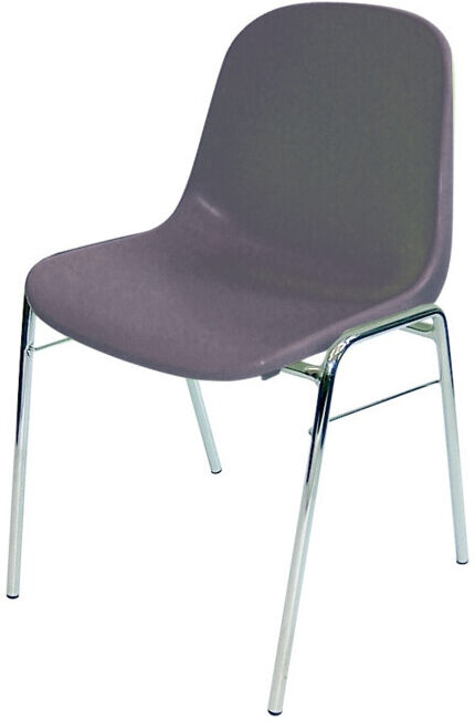 BETA Chaise coque chromé/anthracite ; E/D/E (BETA CR K05)