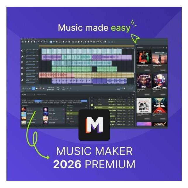 Magix Music Maker 2026 Premium Download Code (1 User, 1 Geräte/User, unbegrenzt) (639191551567)