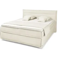 Musterring Boxspringbett JustB! 180 x 200 cm Stoff Beige Creme