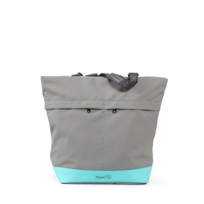 Cityrucksack 7CLOUDS "Simse 7.1", Damen, Gr. B/H/T: 38cm x 40cm x 14cm, onesize, grau (mint, fog grau), Polyethylen, Tarpaulin, Rucksäcke Cityrucksack, mit recyceltem PET