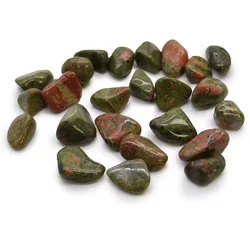 Bag of 24 Small African Tumble Stones - Unakite