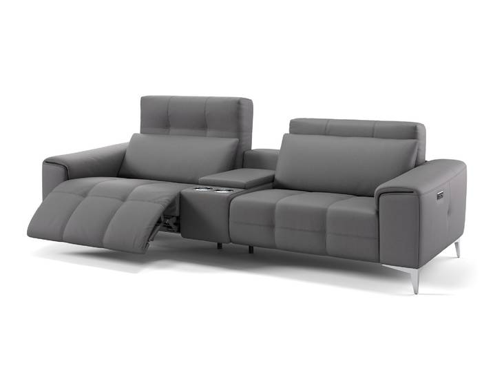 Home Sofa Leder 2-Sitzer Kinosofa SALENTO Designer