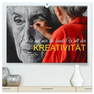 Erlebe mit mir die bunte Welt der Kreativität (hochwertiger Premium Wandkalender 2027 DIN A2 quer), Kunstdruck in Hochglanz