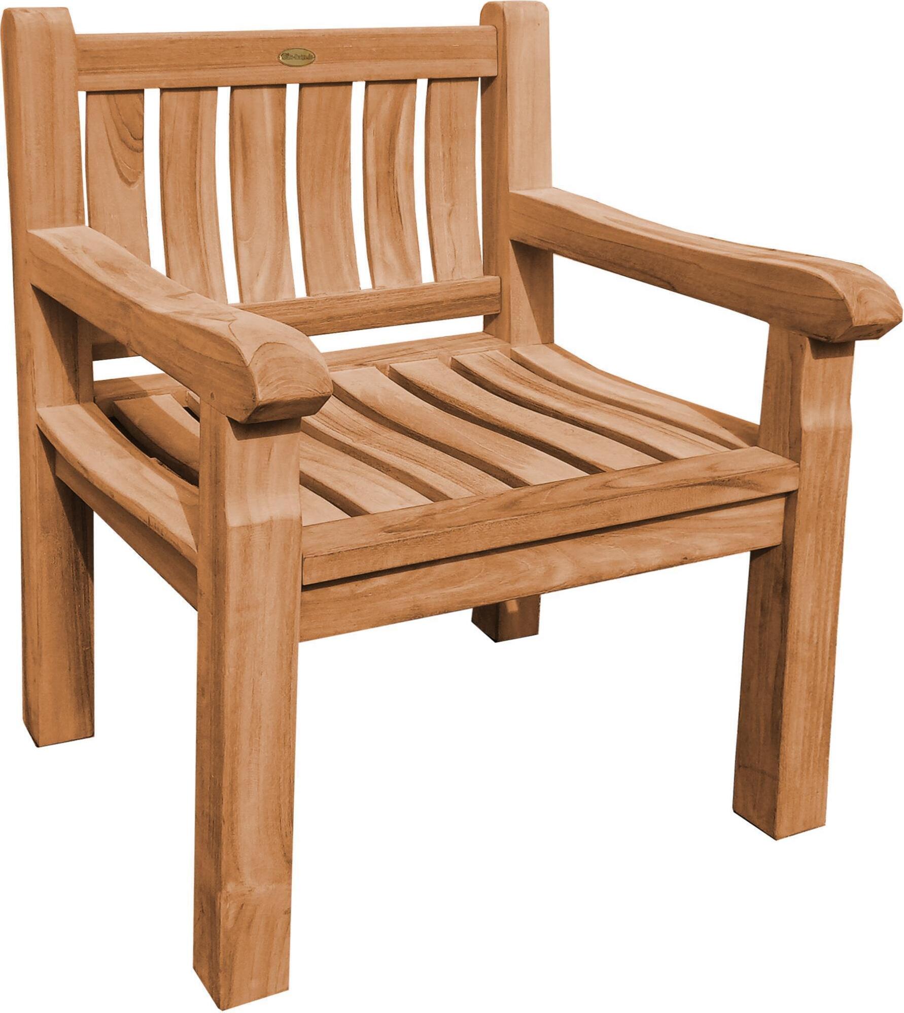 Teakholz Bank Arezzo 180cm Massivholz Wetterfest + Sitzkissen Creme