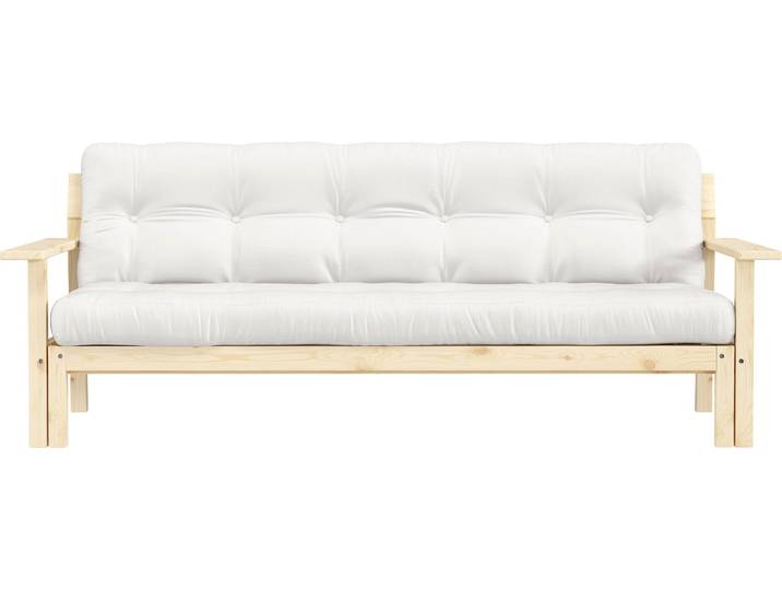 Schlafsofa KARUP DESIGN Unwind , beige (natural), B:190cm H:14cm T:92cm, Sofas, Schlafsofa, Mit Holzstruktur, inkl. Futonmatratze, Liegefläche 130x190 cm