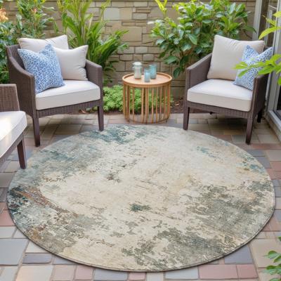 Addison Rugs Machine Washable Indoor/Outdoor Abstract Border Chantille Rug