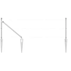 vidaXL Zaunpfosten 13 pcs Silber Stahl