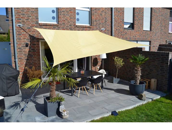 Sonnensegel FLORACORD, beige, B:360cm T:360cm, Polyethylen, Sonnensegel, Sonnensegel, BxT: 360 x 360 cm