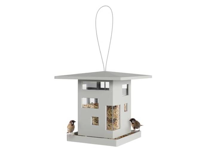 Umbra Bird Cafe Vogelfutterspender, wetterfest zum Aufhängen, Grau