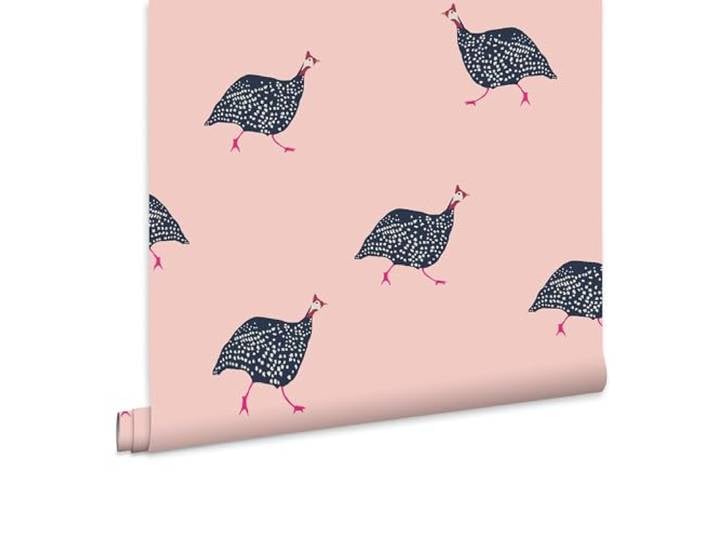 Graham & Brown Joules Meerhuhn-Tapete, einfaches Einkleistern, rosa Tier-Design, umweltfreundlich
