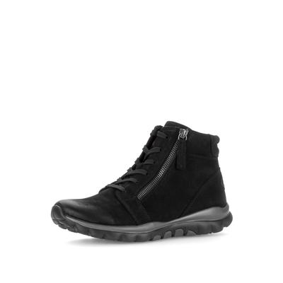 Schnürstiefelette GABOR "Schnürstiefelette", Damen, Gr. 43, schwarz, Schuhe Schnürstiefelette