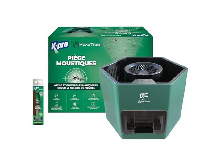 K.PRO Piège électrique à moustiques Protège jusqu'à 300m²\, programmable par cycle\, silencieux et sans odeur\, garantie 2 ans