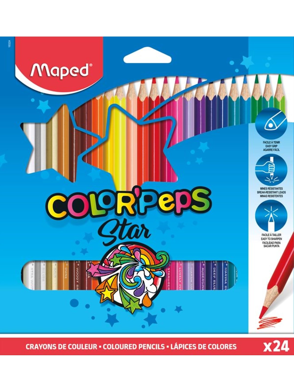 Maped Color'Peps Star Colour pencils x24