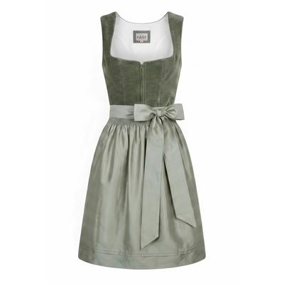 Dirndl NÜBLER "Dirndl mini Kira", Damen, Gr. 30, EURO, grün, Obermaterial: 100% Polyester PES., Kleider