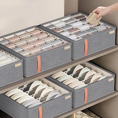Kleiderschrank-Kleider-Organizer, Unterwäsche-Socken-BH-Aufbewahrungsbox, faltbarer Schrank-Organizer aus Stoff, Schubladen-Organizer zur Aufbewahrung von Hosen, Socken, BHs, Unterwäsche, Krawatten