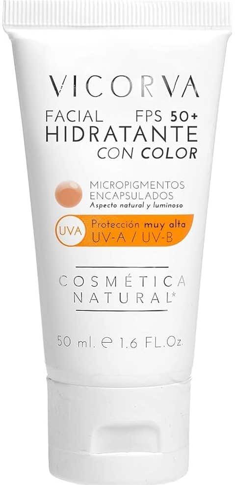 VICORVA Hidratante Facial FPS50 Con Color 50ml