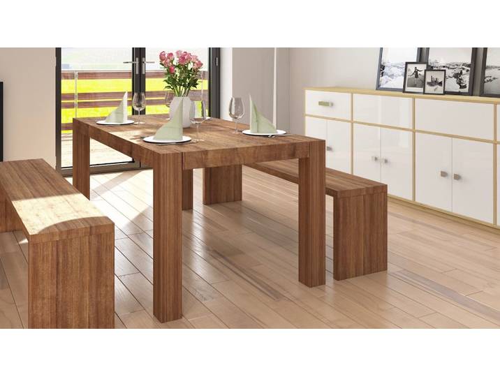 Pickawood™ Esstisch aus Massivholz Eiche geräuchert Natur geölt