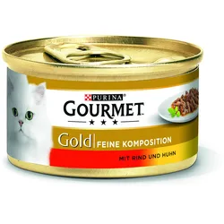 Gourmet Gold Feine Komposition mit Rind & Huhn 12x85 g