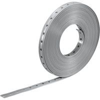 PRO FMS-19 Lochband, 10 Stück, Kabelführung hellgrau, 10 Meter x 19mm