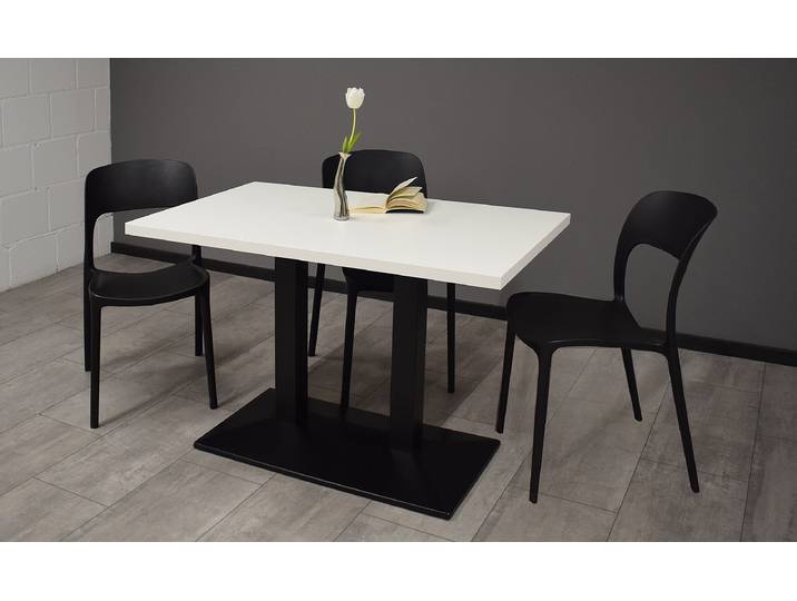 Table de bistrot Bakadi rectangulaire 120 x 75 x 70cm Vert/Noir/Blanc mat