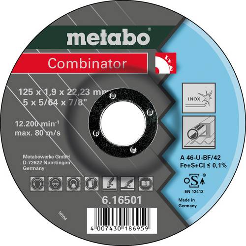 Metabo 616500000 Trennscheibe gekröpft 115mm 25 St. rostfreier Stahl, Metall