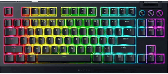 Teclado gaming - Razer BlackWidow V4 Tenkeyless HyperSpeed, Inalámbrica, 980h Autonomía, Iluminación RGB, Negro