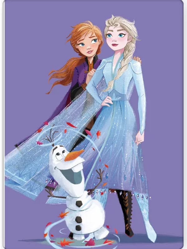 Disney Frozen Fleece Plaid Anna, Elsa en Olaf 100 x 140 cm