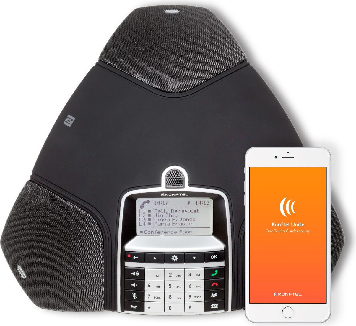 Konftel 300IPx, IP-Konferenztelefon, Mittlerer Raum, Dänisch, Deutsch, Niederländisch, Englisch, Spanisch, Finnisch, Französisch, Italienisch,..., Tasten, Schwarz, LCD