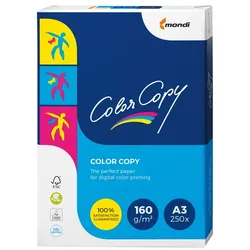 Mondi Color Copy DIN A3 Druckerpapier Weiß 160 g/m2 Satin 250 Blatt