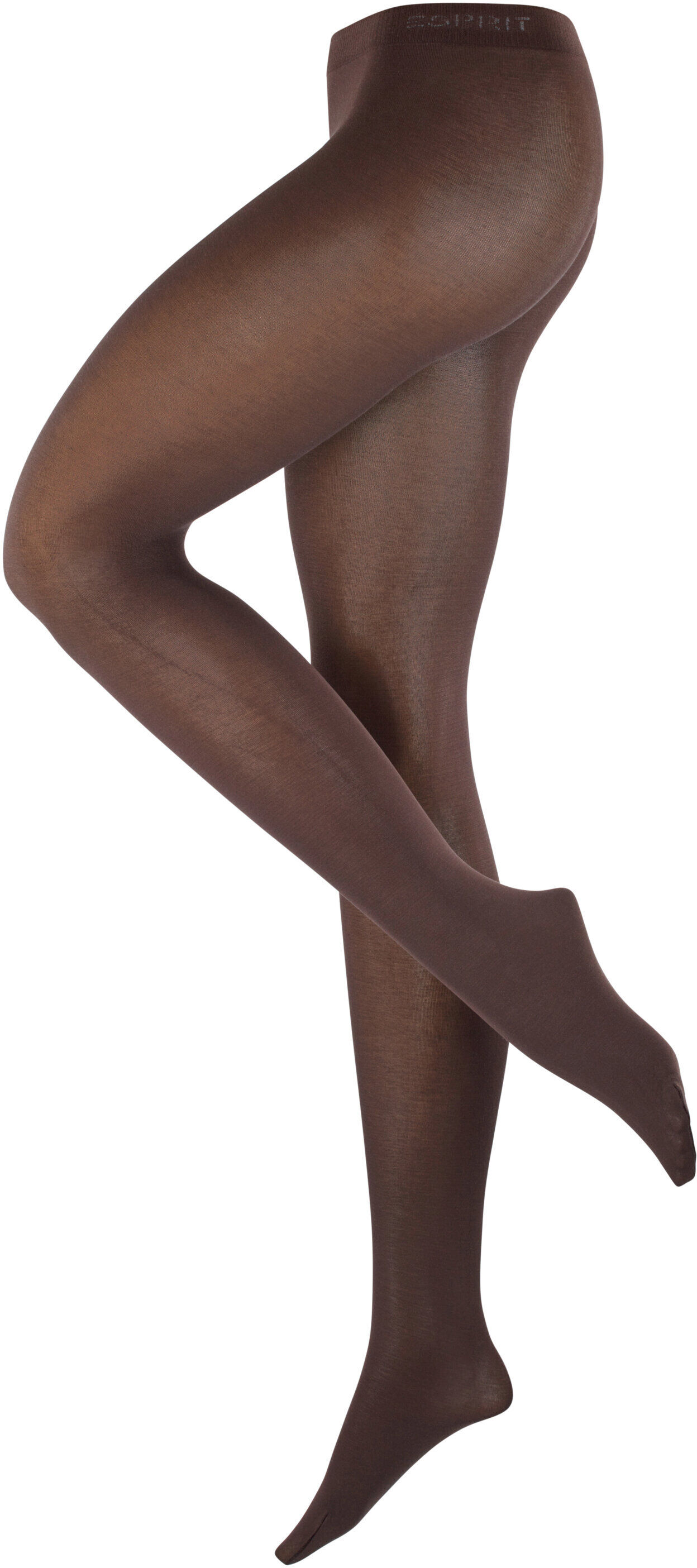 Feinstrumpfhose ESPRIT "Cotton", Damen, Gr. 36-38, braun (schwarz braun (5230)), Strumpfhosen Feinstrumpfhose