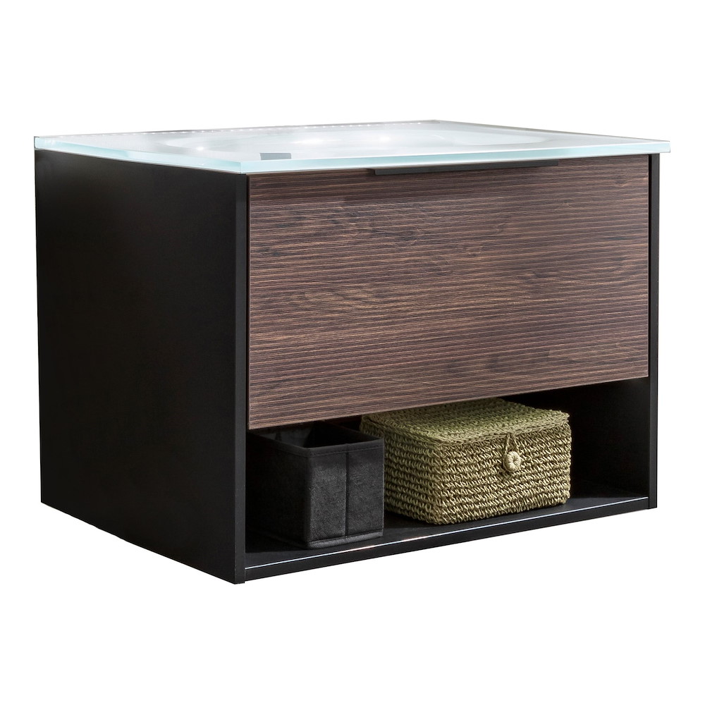 FACKELMANNGMBH Waschplatz B.Paris 705 mm Glasbecken Black Rigoletto 16969805