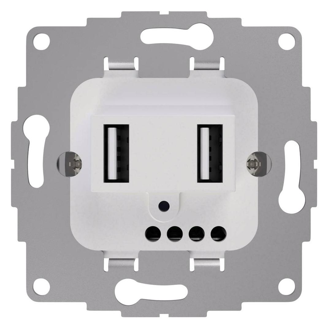 2USB 2U-449474 1fach Unterputz-Einsatz IP20 Hellgrau (2U-449474)
