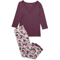 Tchibo - Pyjama-Set - Damen - Gr. XL - dunkellila