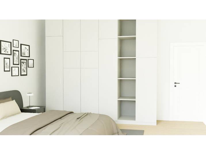 Dressing large sur mesure Pickawood Mélaminé premium Gris