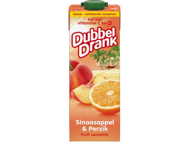 DubbelDrank Orange Peach Juice - 1 L