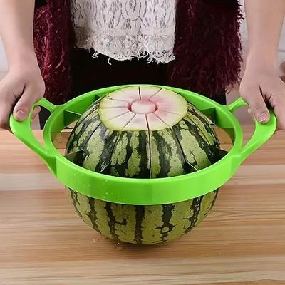 Wassermelonenschneider und -schneidewerkzeug, einfaches Gerät zum Schneiden und Würfeln von Wassermelonen, Küchenhelfer zum Obstschneiden für perfekte Wassermelonenstücke