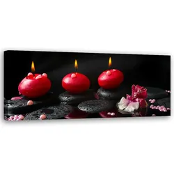 WANDBILD stones zen spa kerze
