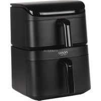 Heißluftfritteuse Turbo Tower Air CAF-DC121-ADER schwarz, 2.630 Watt, 2 Körbe mit 4,3 & 6,5 Liter