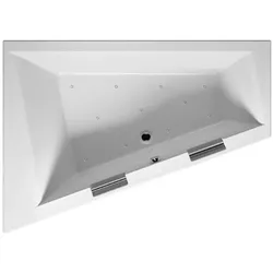 RIHO Doppio Badewanne, asymmetrisch, mit Air-System, 2-Sitzer, 180x130x48cm, 315 Liter, weiß, B033003005, Ausführung: Version rechts