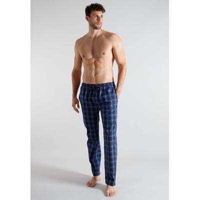 Pyjamahose TOM TAILOR, Herren, Gr. 56, N-Gr, blau (blau, dunkel, karo), Popeline, Obermaterial: 100% Baumwolle, Hosen Pyjamahose, leichte und luftige Qualität