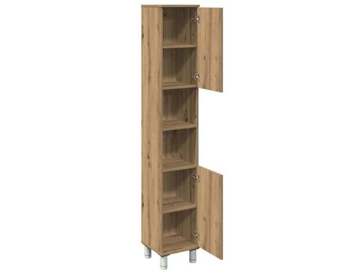 Organisateur salle de bain - Brun - Armoire de salle de bain chêne artisanal 30x30x179 cm - Cadre durable_23.5kg_19005