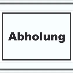 HB-Druck Abholung Schild mit Text Post waagerecht A0 (841x1189mm)